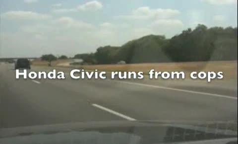 Honda Civic runs from police!