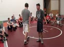 Both guys in a stance