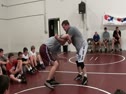 Circle Snap Front Head Lock Kick in the Ribs