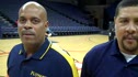 A moment with Coach Agee & Coach Brown.