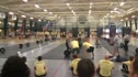 Becky Conzelman on a 160# Thruster
