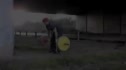 Deadlift and Rope Slam Under Sunrise Bridge