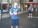 Grant Wistrom Demos the Overhead Walking Lunge (with a SICFIT shirt on) for CF Springfield's 5K Gone Bad