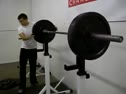 Gretchen Kittelberger does a 2-rep max OHS at 174# (Crossfit Charlottesville).