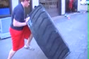 Tire Flips for Football Training