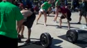 Zeph Littleton leads a heat of CrossFit Fire-breathers