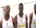England 4x100m team after taking victory at the 2010 Diamond League London