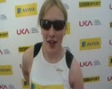 Katrina Hart after taking victory in the T36-38 100m  at the 2011 London Diamond League