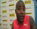 Mark Lewis Francis after the 100m Heats at  2011 London Diamond League