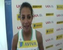 Stephanie Gaynor after setting a lifetime best for the 100m Hurdles at the 2011 London Diamond League