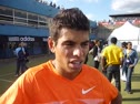 Tom Lancashire (Bolton) after setting a new personal best of 3.55.19 in the Emsley Carr Mile at the London Grand Prix 2009