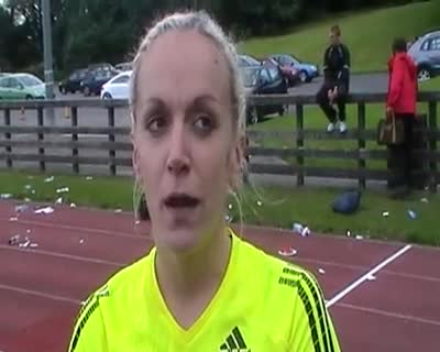 Hazel Murphy (Dundrum South Dublin) 3rd 1500m A race 4.13.36 PB at BMC Grand Prix Belfast 2010