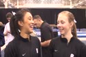 Alyssa Brown and Allyse Ishino after winning Chicago Style