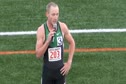 Lachlan Renshaw talks to crowd after winning 800 section at USATF Oxy HP 2012