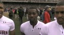 Auburn after winning the College Men's 4x100 Championship of America