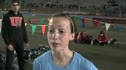 Corey Connor from UMaine after winning the College WomenÊ»s 5k Championship