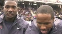 Doc Patton and Justin Gatlin after winning USA vs the World Men's 4x100