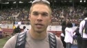 Nick Symmonds After 1:43 800 DMR Leg Penn Relays 2012