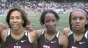 Texas A&M after winning College Women's 4x400 Championship of America