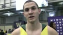 Jonathan Cabral Oregon frosh after winning 60 meter hurdles at 2012 MPSF Indoor Championships