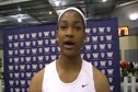 Trinity Wilson after winning 60 meter hurdles at 2012 UW Invitational