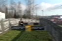 Tim Johnson Gets Run Over By A Car (in slow-mo!)