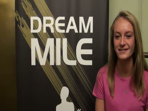 Allie Billmeyer before Dream Mile 2011 adidas Golden Stripes