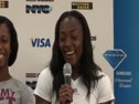 Allyson Felix, Shelly-Ann Fraser, Carmelita Jeter and Bianca Knight talks about goals at adidas Grand Prix 2011