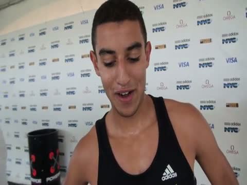 Ammar Moussa after 4:08 PR in Dream Mile at adidas Grand Prix 2011