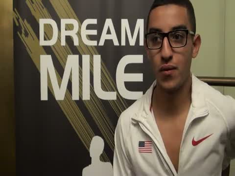 Ammar Moussa rocking deep v before Dream Mile 2011 adidas Golden Stripes