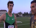 Andrew Wheating after getting beat in first 800 at 2012 USATF Oxy HP