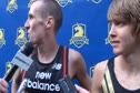 Andy Baddeley and Lukas Verzbicas interview after the 2011 Boston Marathon BAA Road Mile