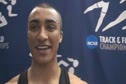 Ashton Eaton after World Record in Hep at 2010 NCAA Indoor Championships
