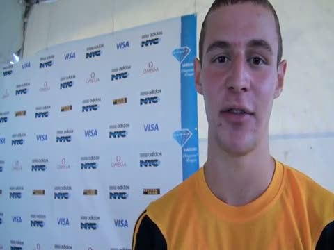 Austin Mudd after blazing kick and 401 PR in Dream Mile at adidas Grand Prix 2011