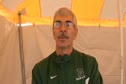 Barry Harwick Darmouth coach with Mustache before NCAA XC 2011