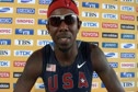 Bershawn Jackson after first round of 400H at Daegu 2011 World Championships