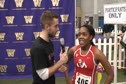 Brianna Thompspon after 200 at 2011 Flotrack Husky Classic