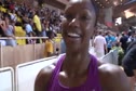 Carmelita Jeter after 100 victory and SB at 2010 Monaco Diamond League