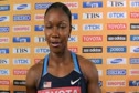 Carmelita Jeter in good spirits after first round 100m at Daegu 2011 World Championships
