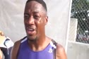 Charles Silmon TCU after qualifying for 100 2010 NCAA West Preliminary