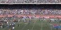 Cheers for Bolt while warming up