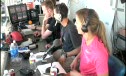 Chelsea Johnson in the booth