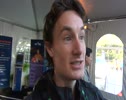 Chris Thompson can't avoid interview after winning the NYRR Dash to the Finish 5k 2011