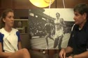 Cory McGee talks with Jim Ryun before 2010 Dream Mile