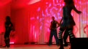Dancers getting athletes on the dance floor