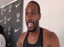 Darvis Patton after first round 100m at USATF Outdoor Championships 2011