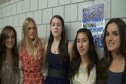 Deborah Maier and Cal women trolling on Blue Carpet NCAA XC 2011