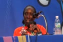 Edna Kiplagat on marathon importance and thoughts about falling - Women's Marathon Press Conference Daegu 2011 World Champs
