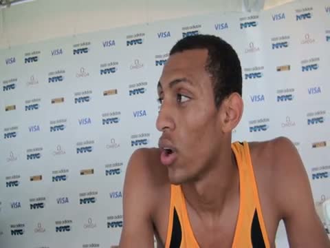 Elias Gedyon after 4:02 PR and 3rd in Dream Mile adidas Grand Prix 2011