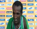 Imane Merga before being DQed in 5k finals at Daegu 2011 World Track Championships